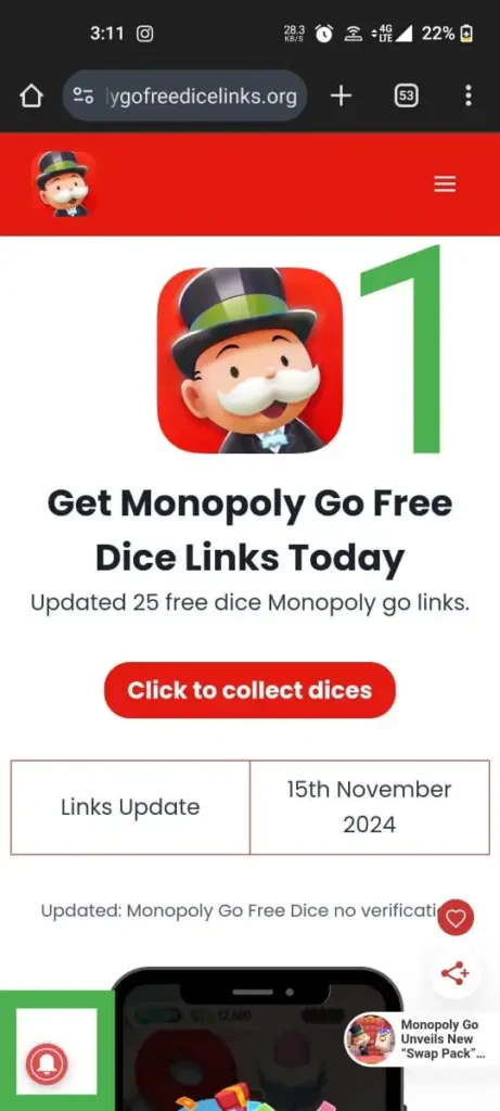 click on red bell icon