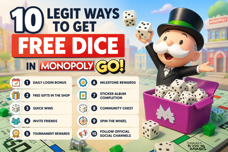 10 Legit Ways to Get Free Dice in Monopoly GO Without Spending Money