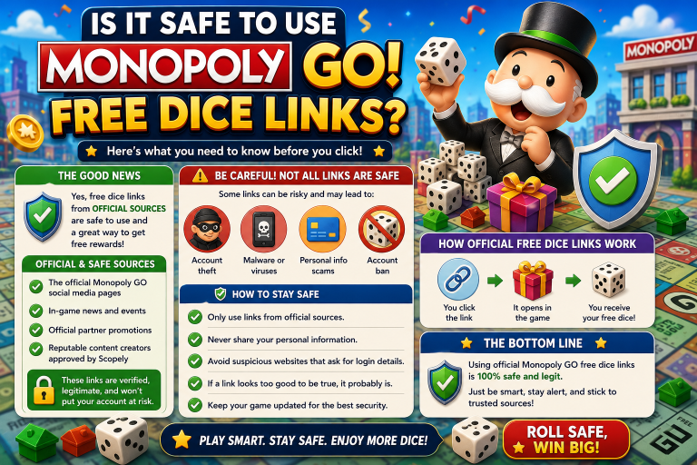 Is It Safe to Use Monopoly GO Free Dice Links?